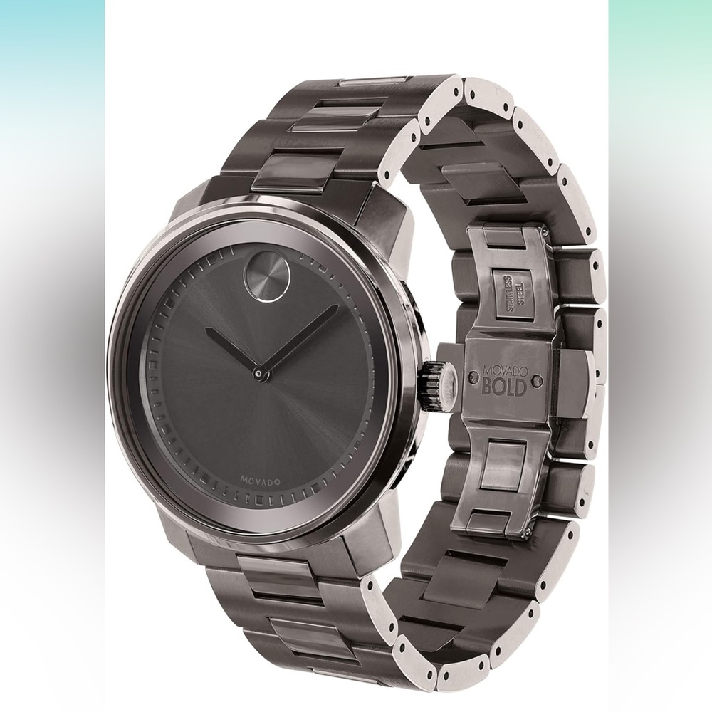 BNIB Movado Men's Bold Metals Watch, Gunmetal Grey Model 3600259 regular $900